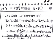 当整骨院のお客様の声：自然治癒力向上